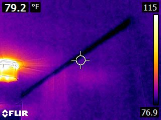 Thermal imaging pipe location