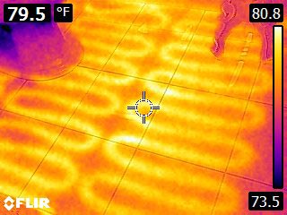 Thermal imaging Radiant Heating